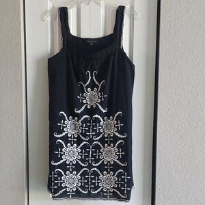 Twentyone Black & White Cotton Floral Embroidered Dress Women's Size M